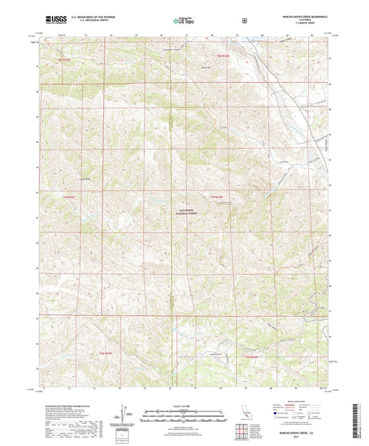 Rancho Nuevo Creek California US Topo Map Image