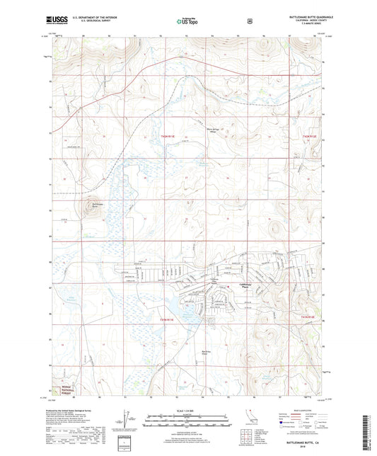 Rattlesnake Butte California US Topo Map Image