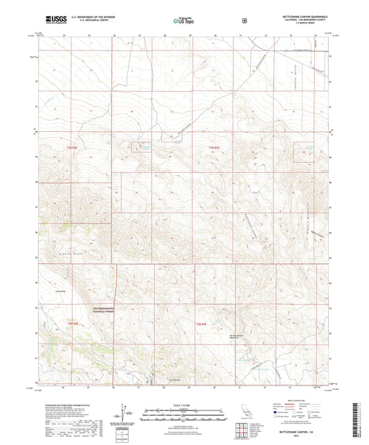 Rattlesnake Canyon California US Topo Map Image