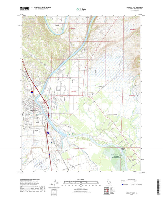 Red Bluff East California US Topo Map Image