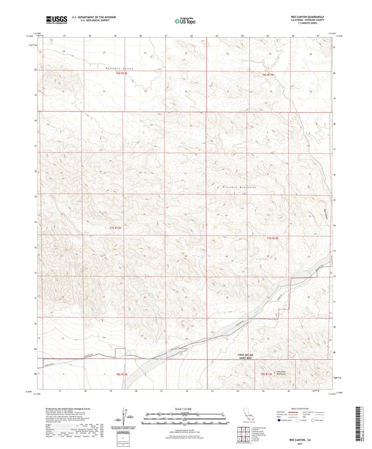 Red Canyon California US Topo Map Image