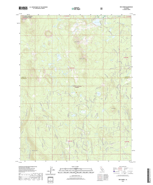 Red Cinder California US Topo Map Image