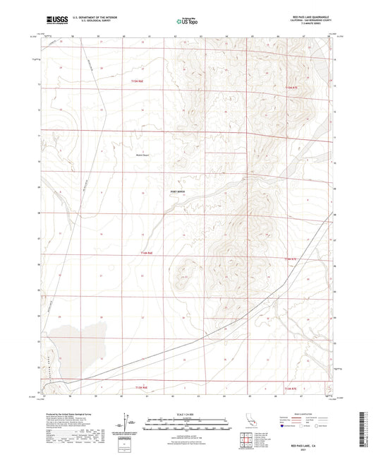 Red Pass Lake California US Topo Map Image