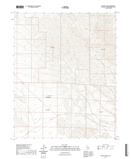 Red Pass Lake NE California US Topo Map Image