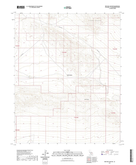 Red Pass Lake NW California US Topo Map Image
