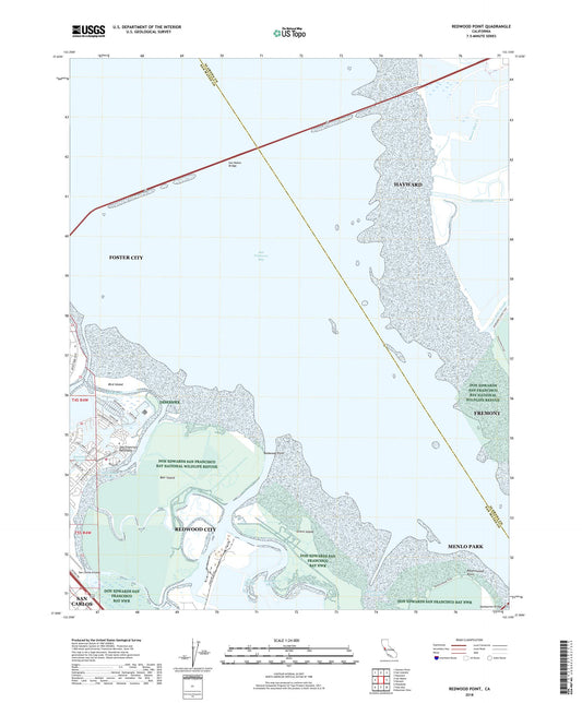 Redwood Point California US Topo Map Image