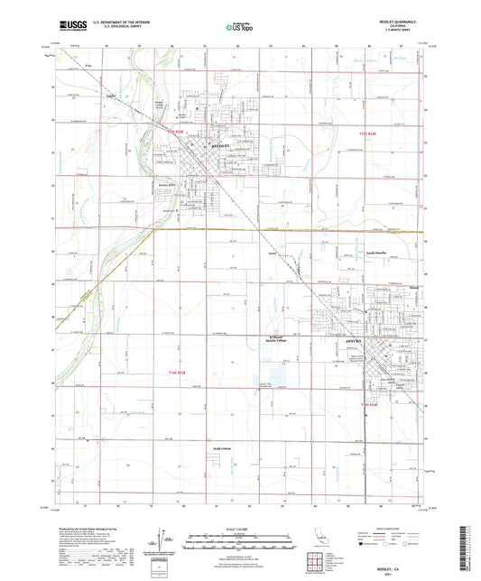 Reedley California US Topo Map Image