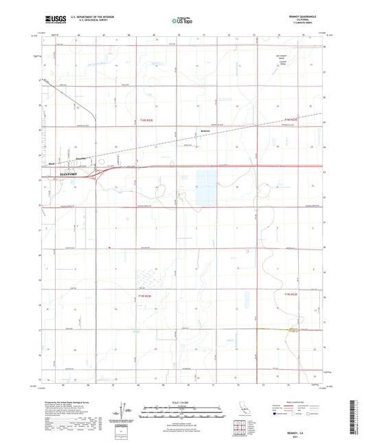Remnoy California US Topo Map Image