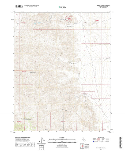 Revenue Canyon California US Topo Map Image
