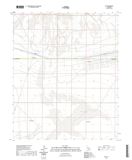 Rice California US Topo Map Image