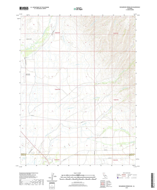 Richardson Springs NW California US Topo Map Image