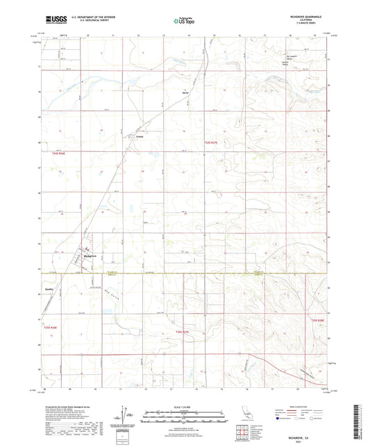 Richgrove California US Topo Map Image