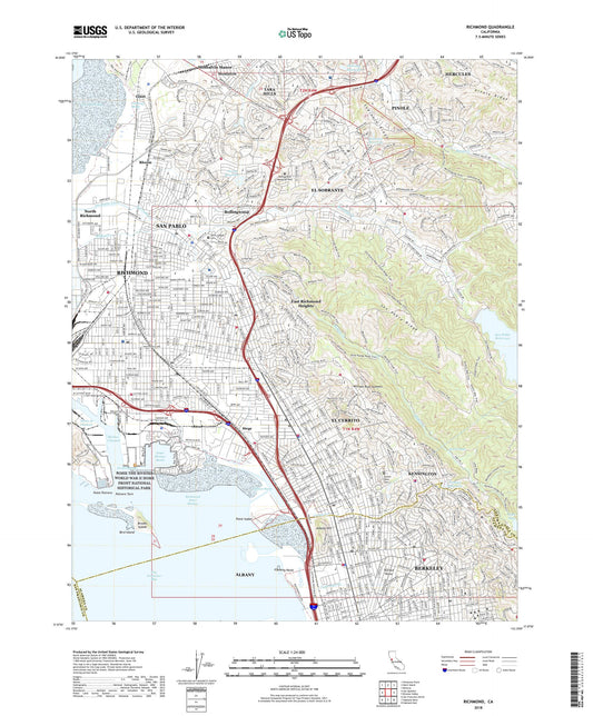 Richmond California US Topo Map Image