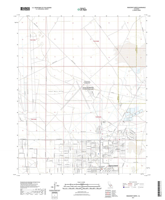 Ridgecrest North California US Topo Map Image