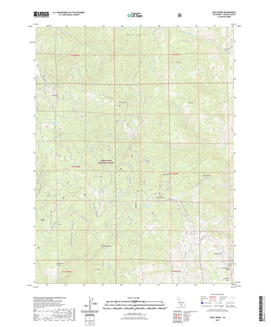 Riley Ridge California US Topo Map Image