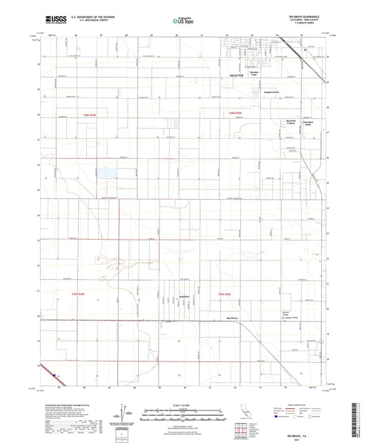 Rio Bravo California US Topo Map Image