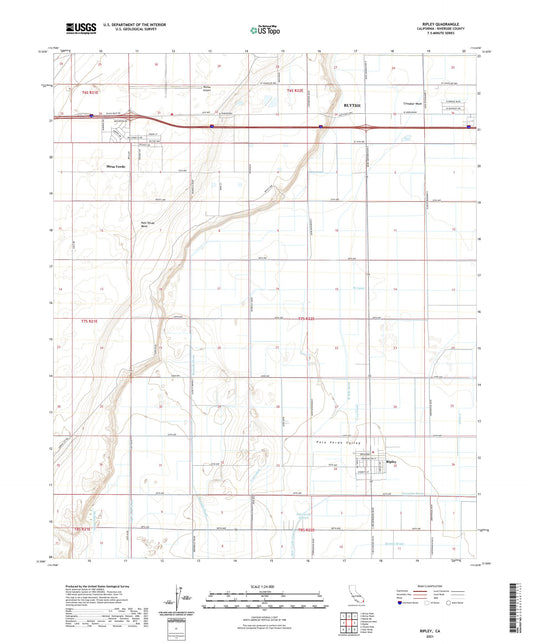 Ripley California US Topo Map Image