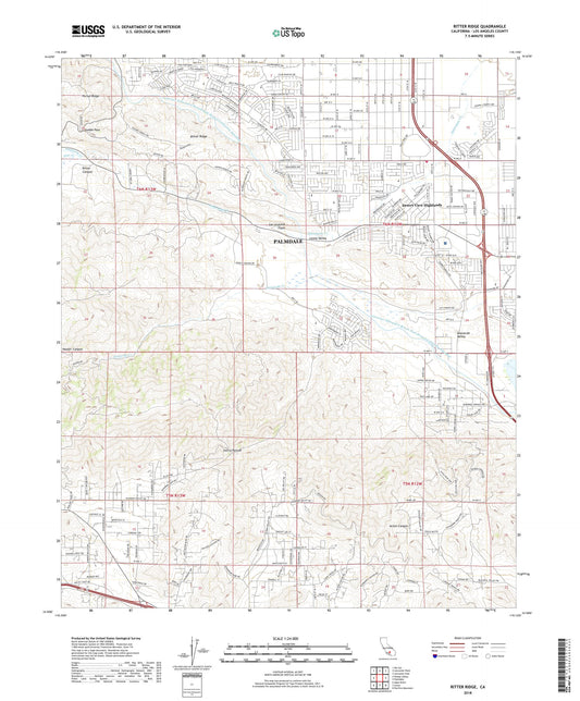 Ritter Ridge California US Topo Map Image