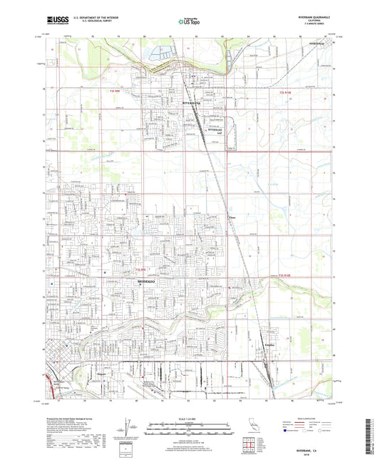 Riverbank California US Topo Map Image
