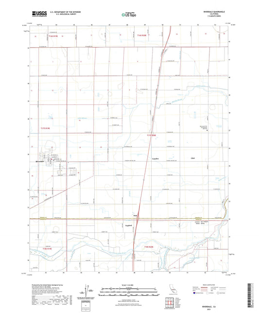 Riverdale California US Topo Map Image