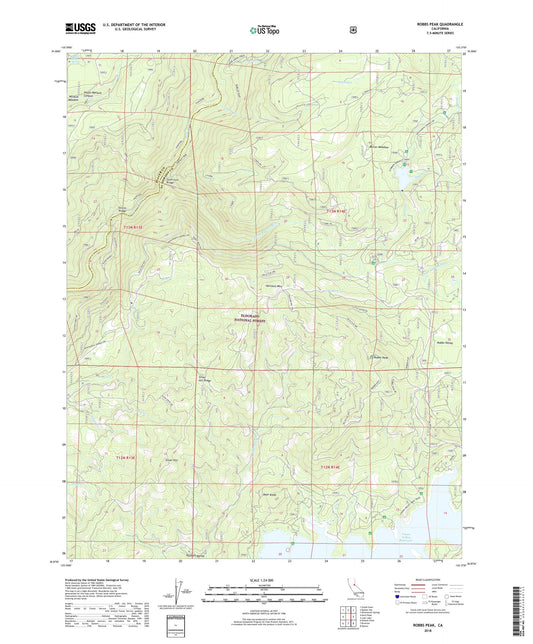 Robbs Peak California US Topo Map Image