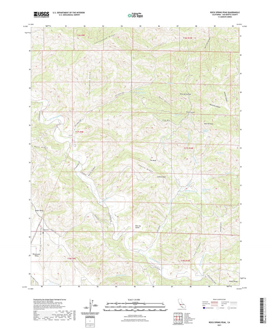 Rock Spring Peak California US Topo Map Image