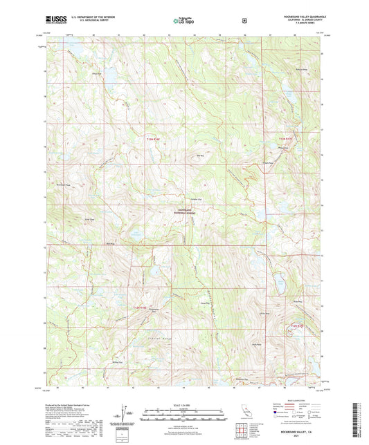 Rockbound Valley California US Topo Map Image