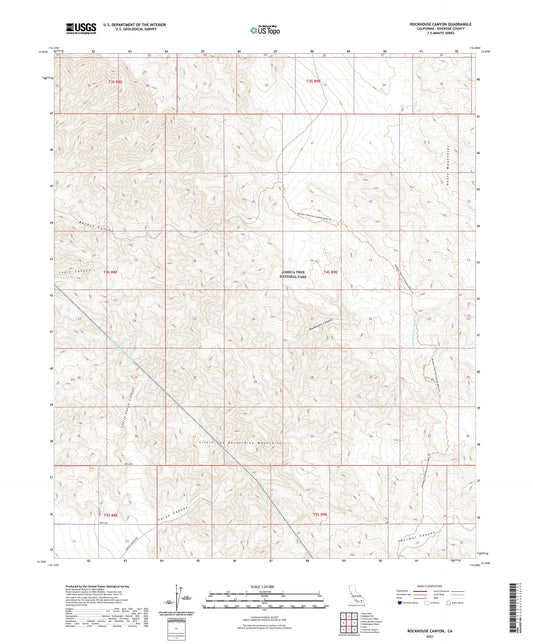 Rockhouse Canyon California US Topo Map Image