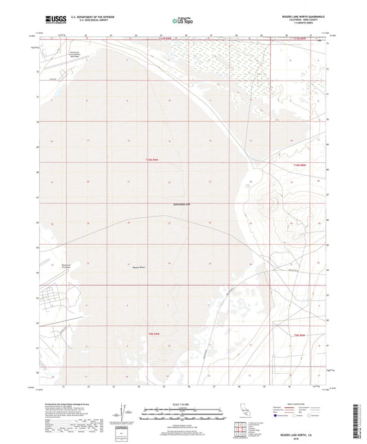 Rogers Lake North California US Topo Map Image