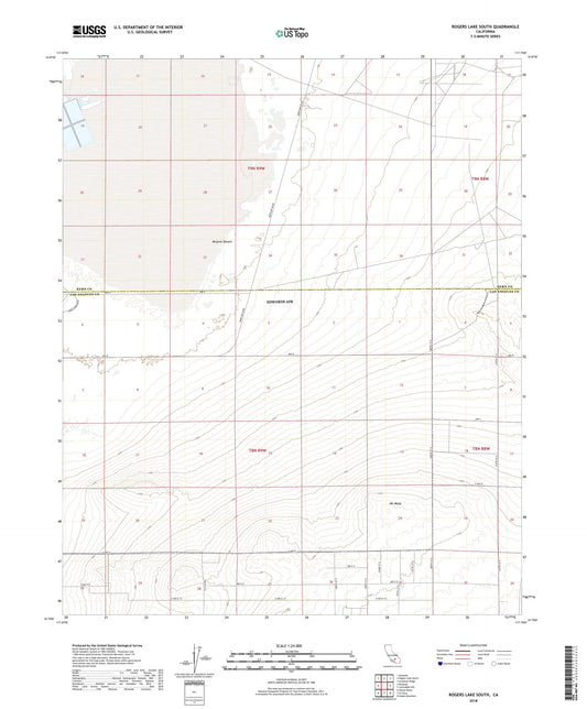 Rogers Lake South California US Topo Map Image