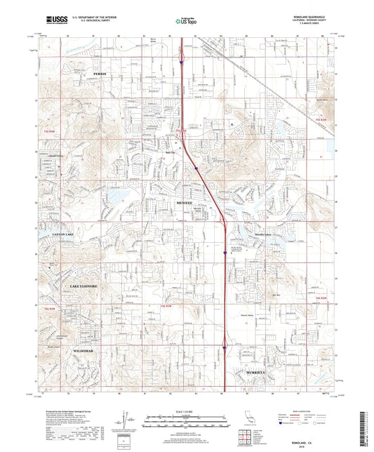 Romoland California US Topo Map Image