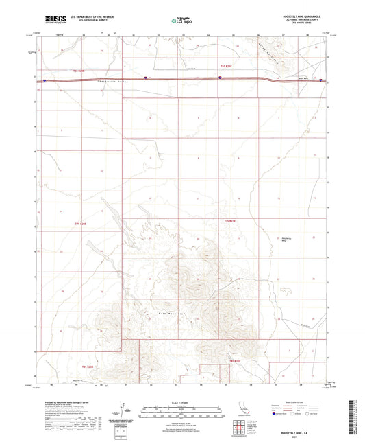 Roosevelt Mine California US Topo Map Image