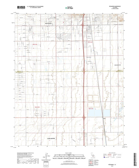 Rosamond California US Topo Map Image