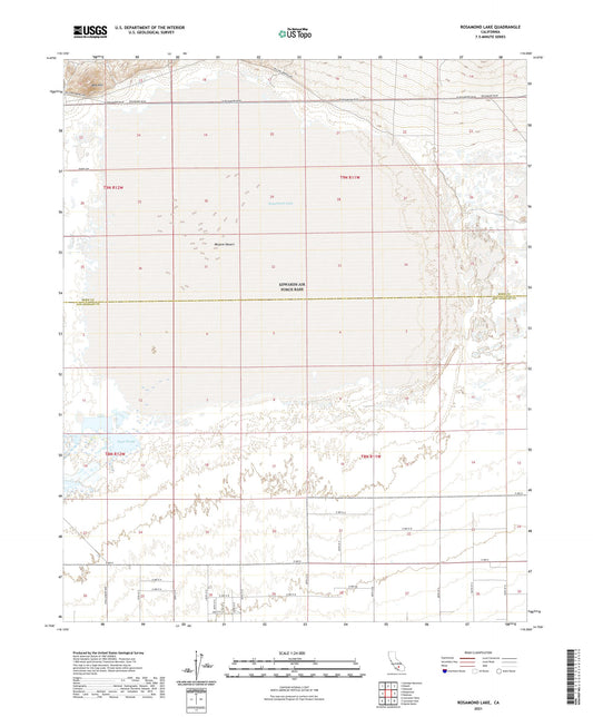 Rosamond Lake California US Topo Map Image