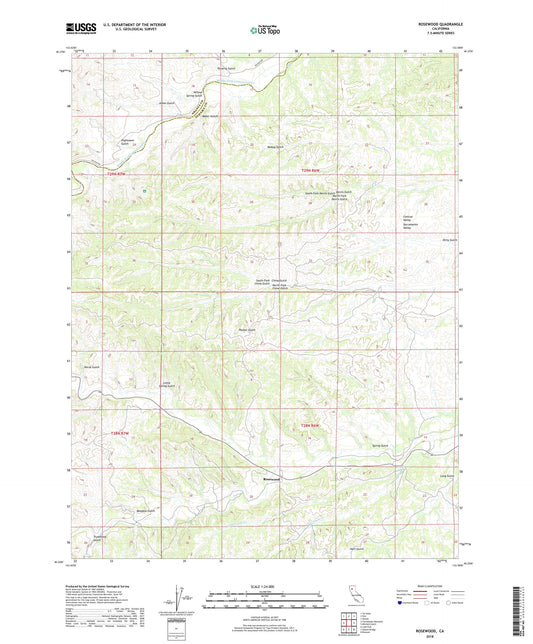 Rosewood California US Topo Map Image