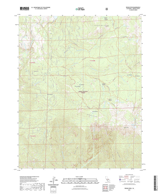 Rough Spur California US Topo Map Image