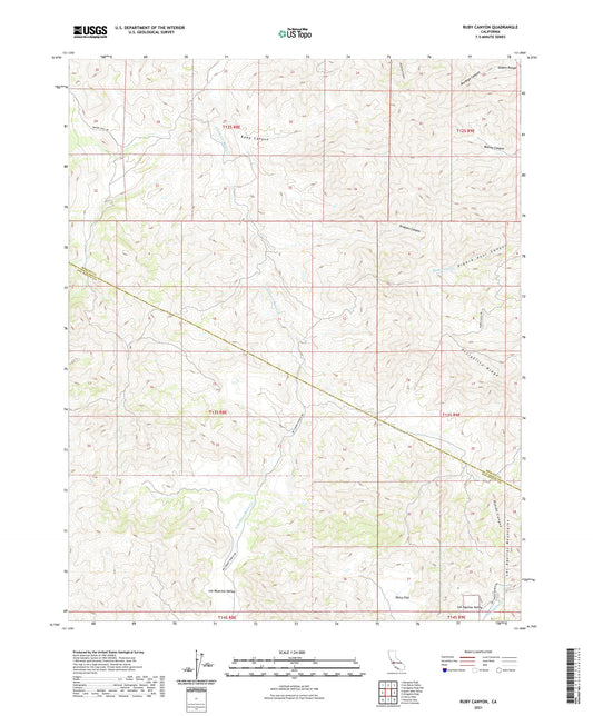 Ruby Canyon California US Topo Map Image