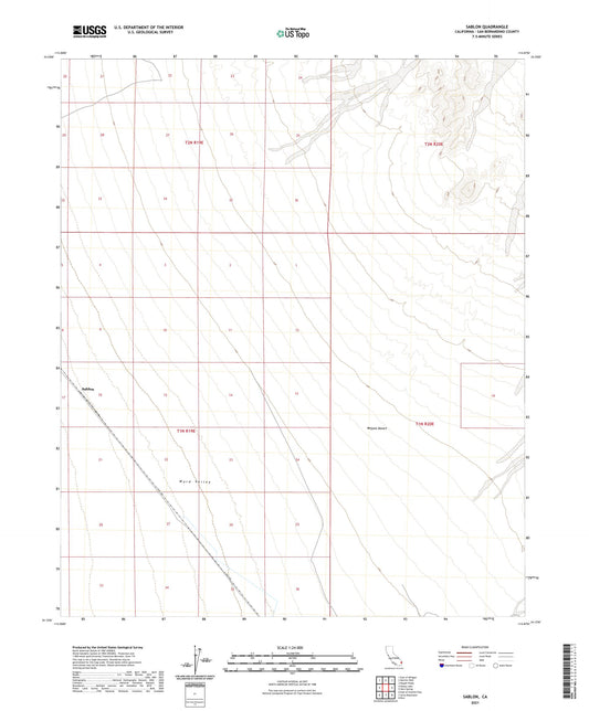 Sablon California US Topo Map Image