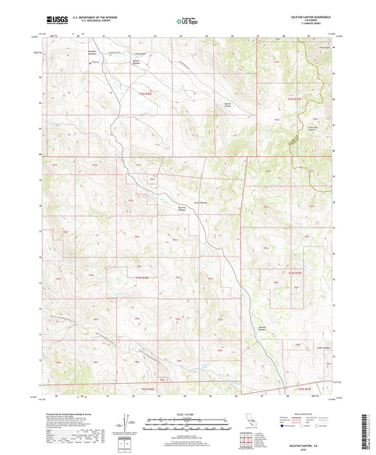 Sacatar Canyon California US Topo Map Image