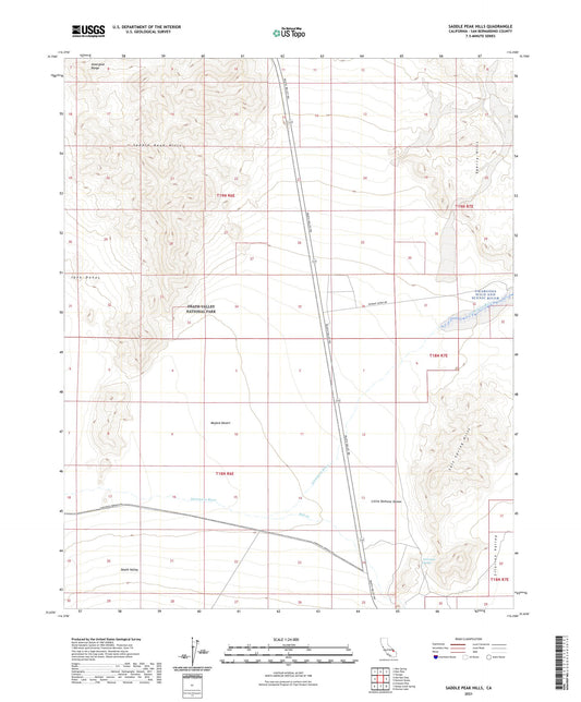 Saddle Peak Hills California US Topo Map Image