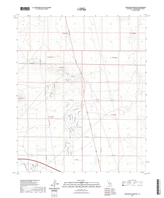 Saddleback Mountain California US Topo Map Image