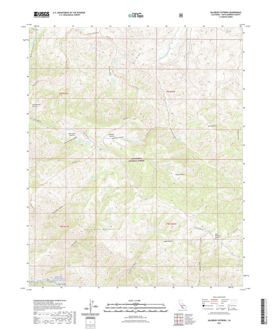 Salisbury Potrero California US Topo Map Image