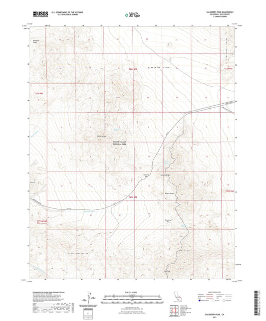 Salsberry Peak California US Topo Map Image