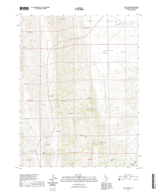 Salt Canyon California US Topo Map Image