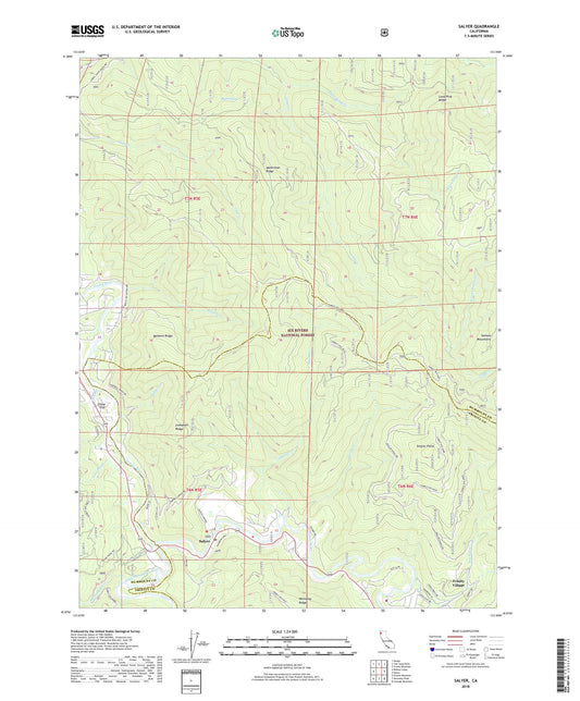Salyer California US Topo Map Image