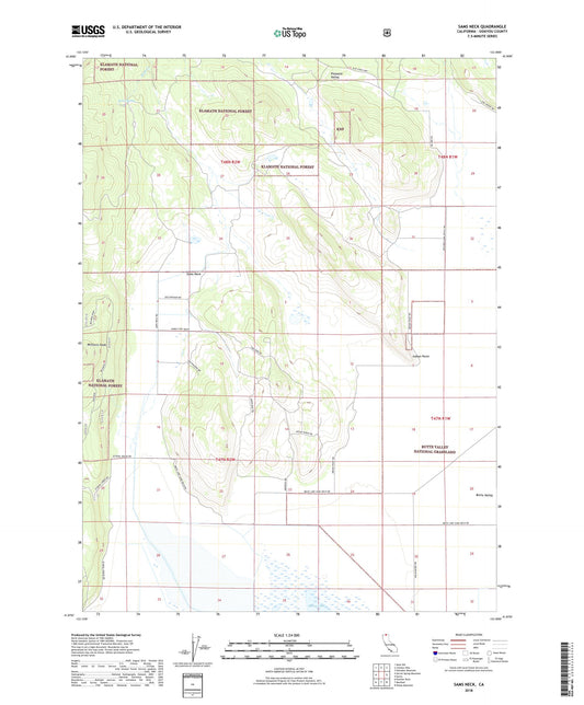Sams Neck California US Topo Map Image