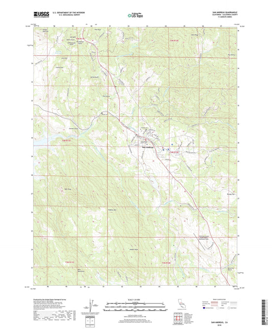 San Andreas California US Topo Map Image