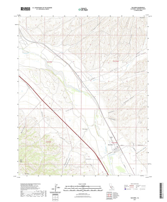 San Ardo California US Topo Map Image