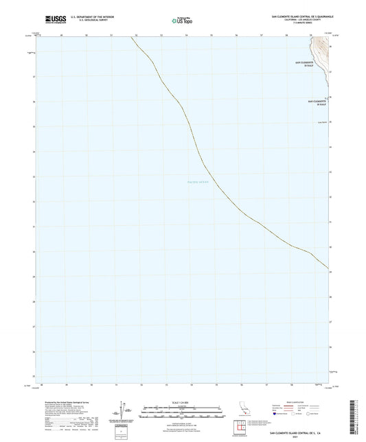 San Clemente Island Central OE S California US Topo Map Image