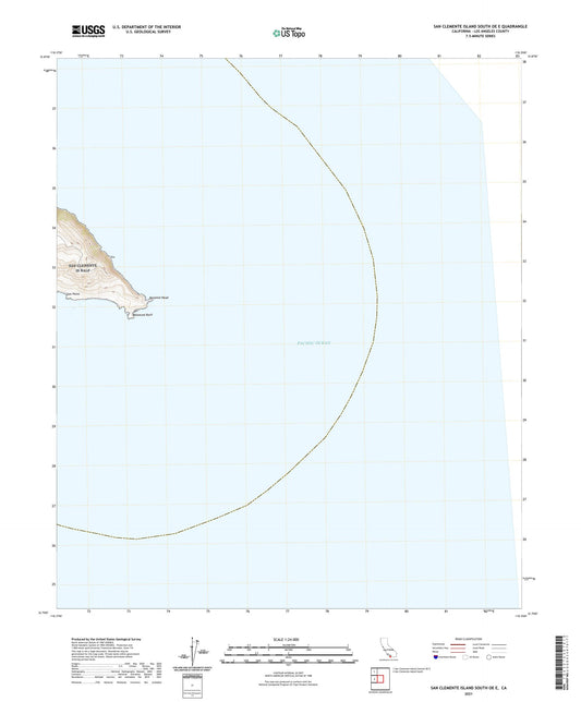 San Clemente Island South OE E California US Topo Map Image